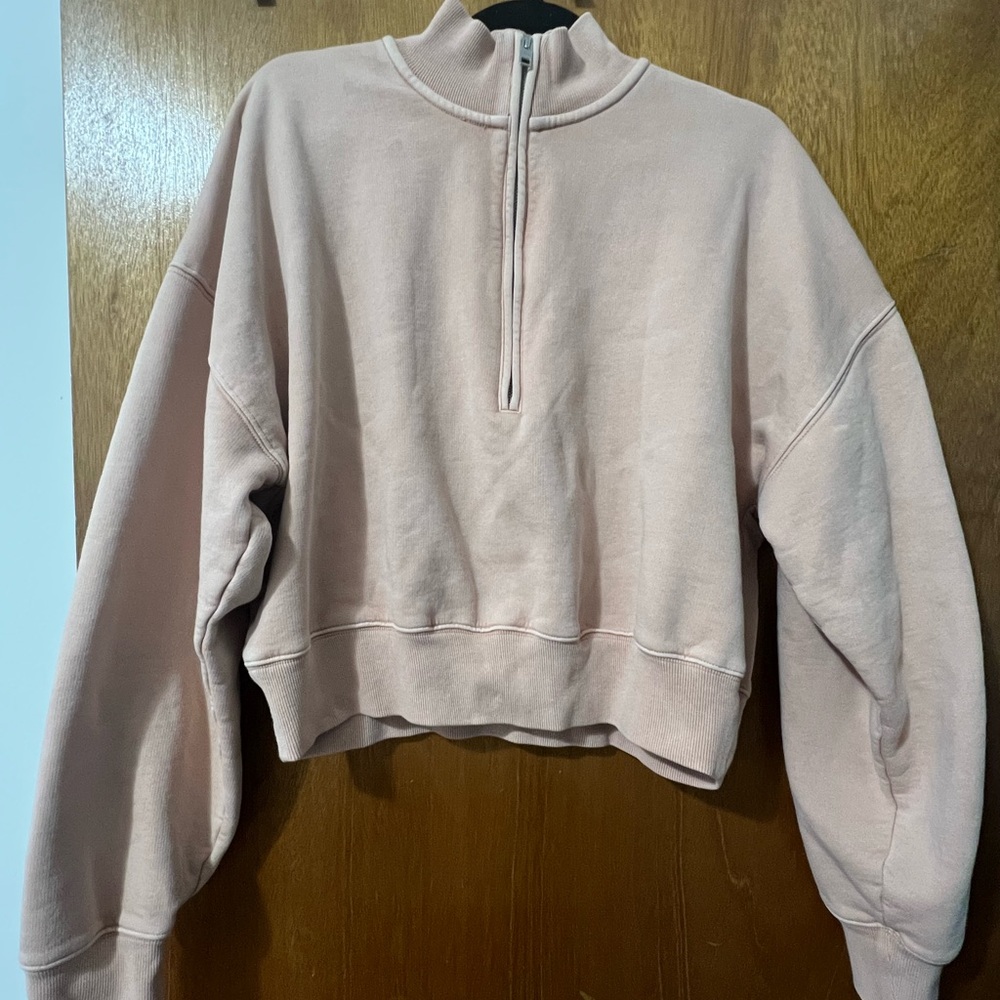 Aritzia Wilfred Free Cropped Quarter Zip - Picture 3 of 5